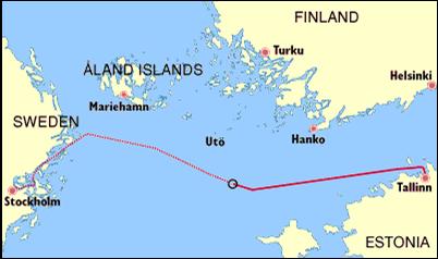 Nautical chart MS Estonia