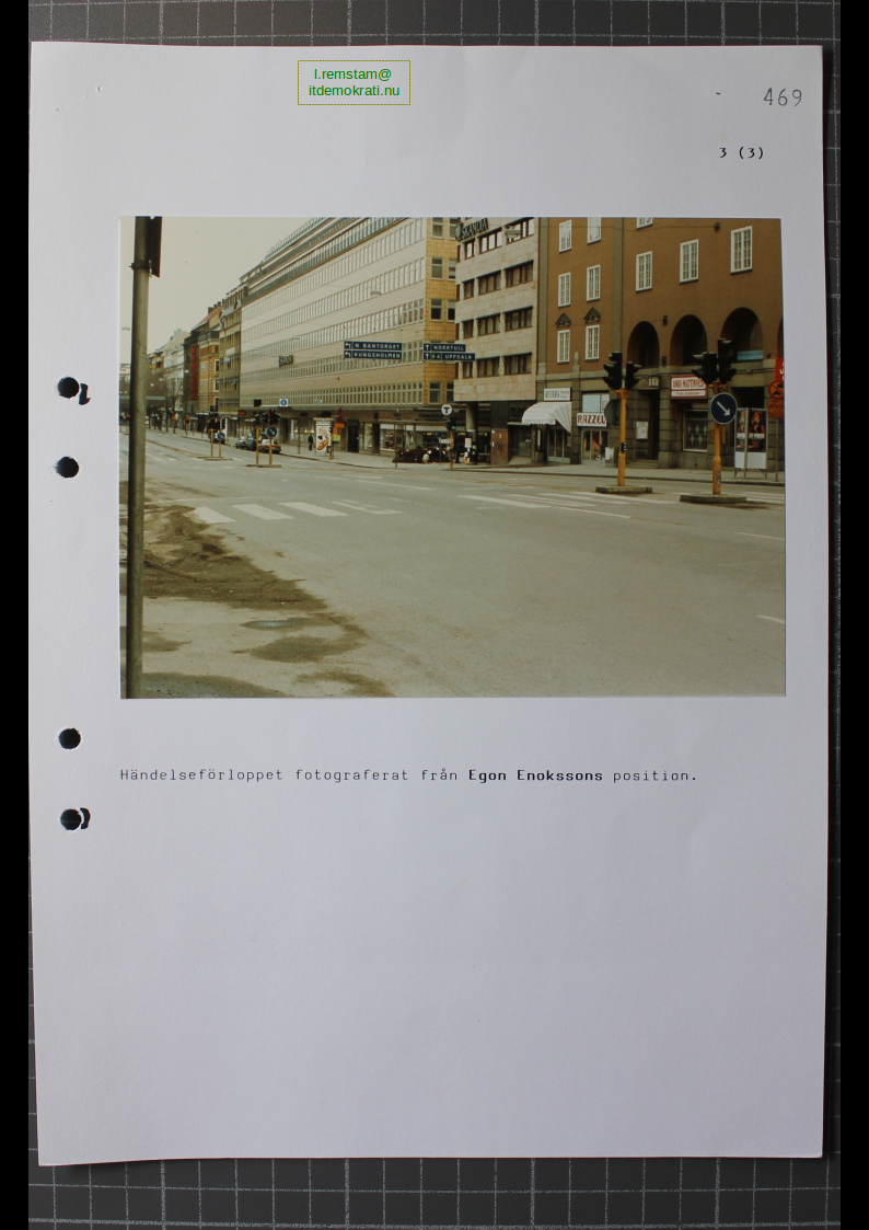 Förhör Egon Enocksson ögonvittne till Palmemordet.