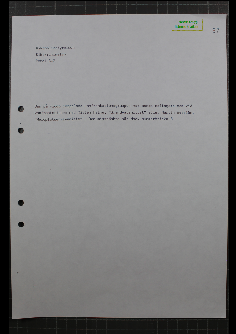 Förhör Najic Ljubisa ögonvittne till Palmemordet.