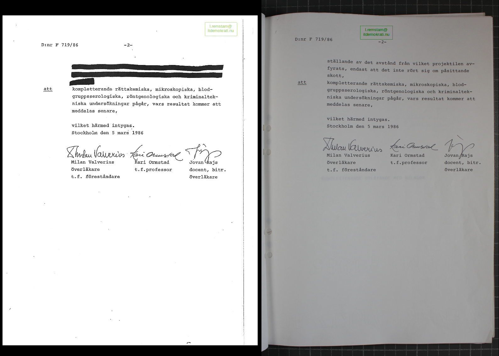 Rajs Ormstad Valverius_Ocensurerat Obduktionsprotokollet Palmemordet.