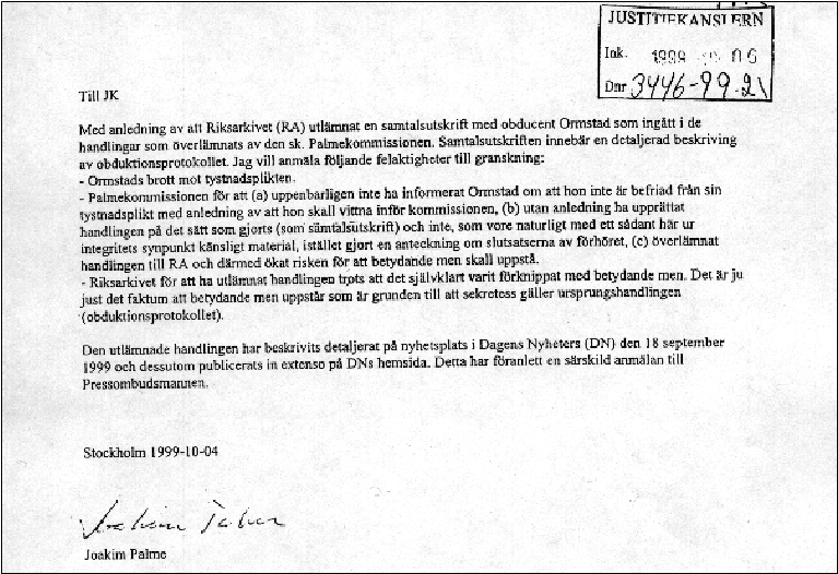 Rajs Ormstad Valverius_Ocensurerat Obduktionsprotokollet Palmemordet.