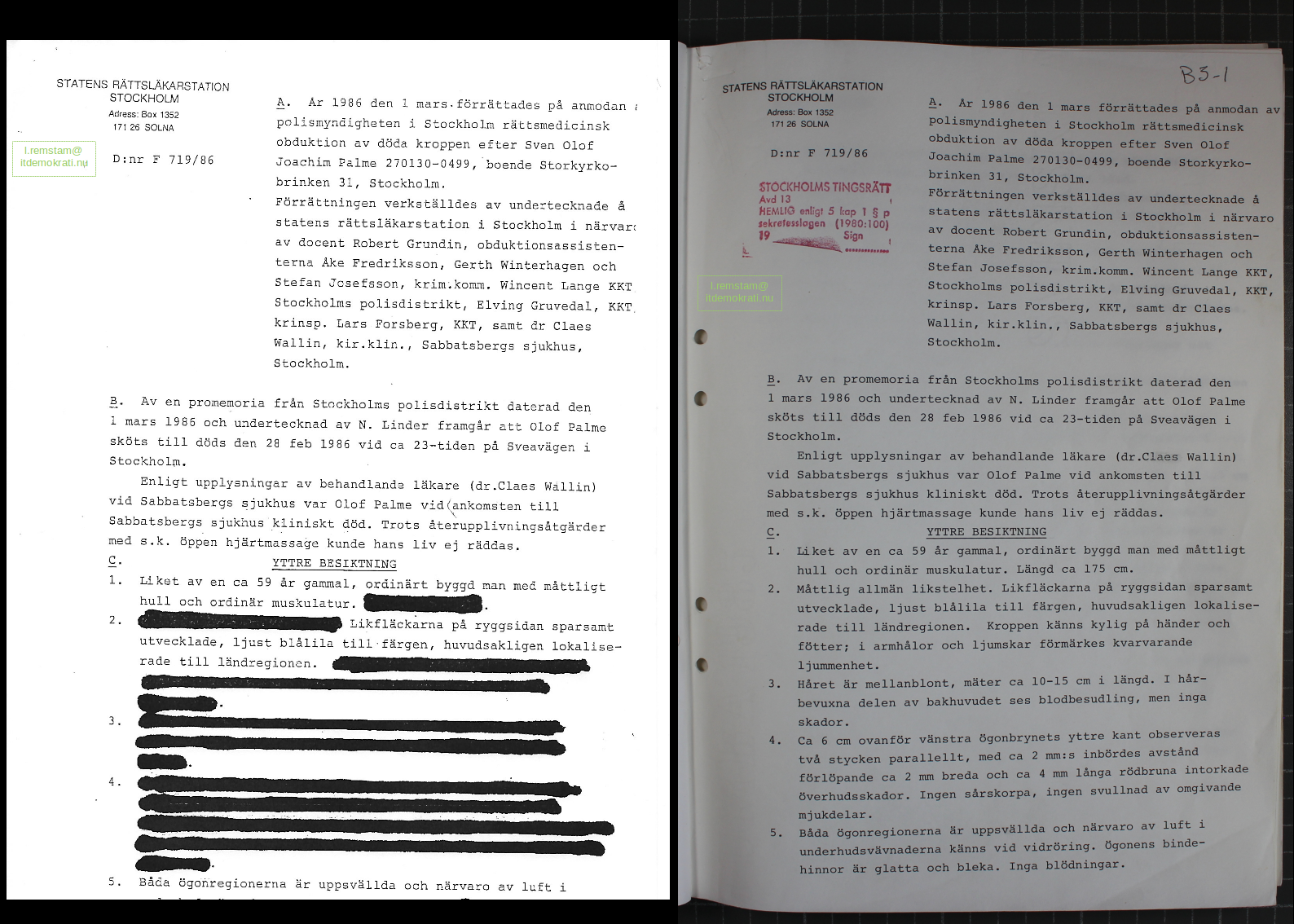 Rajs Ormstad Valverius_Ocensurerat Obduktionsprotokollet Palmemordet.