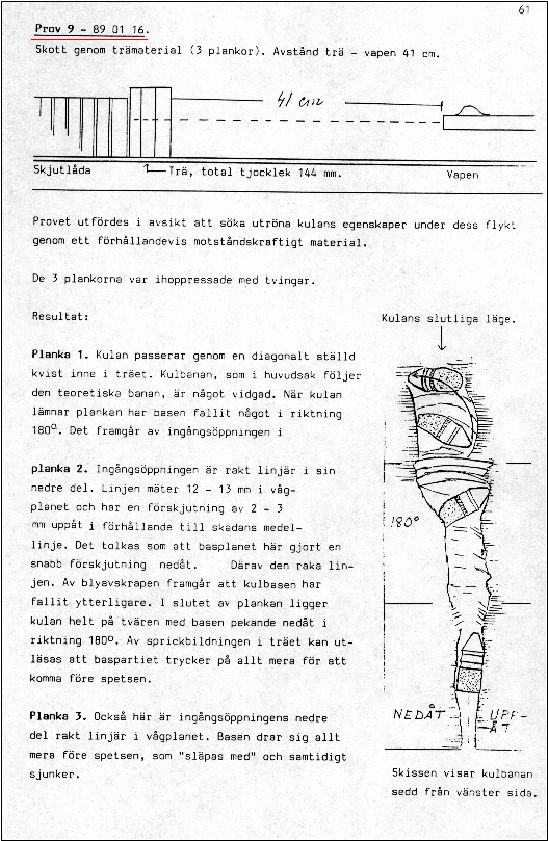 Hur en revolverkula beter sig Palmemordet