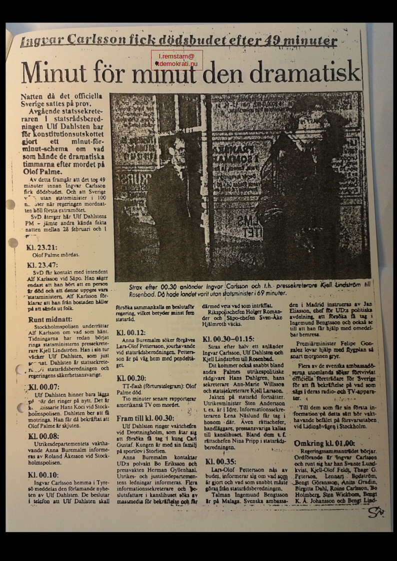 Hans Holmér & Polisspåret