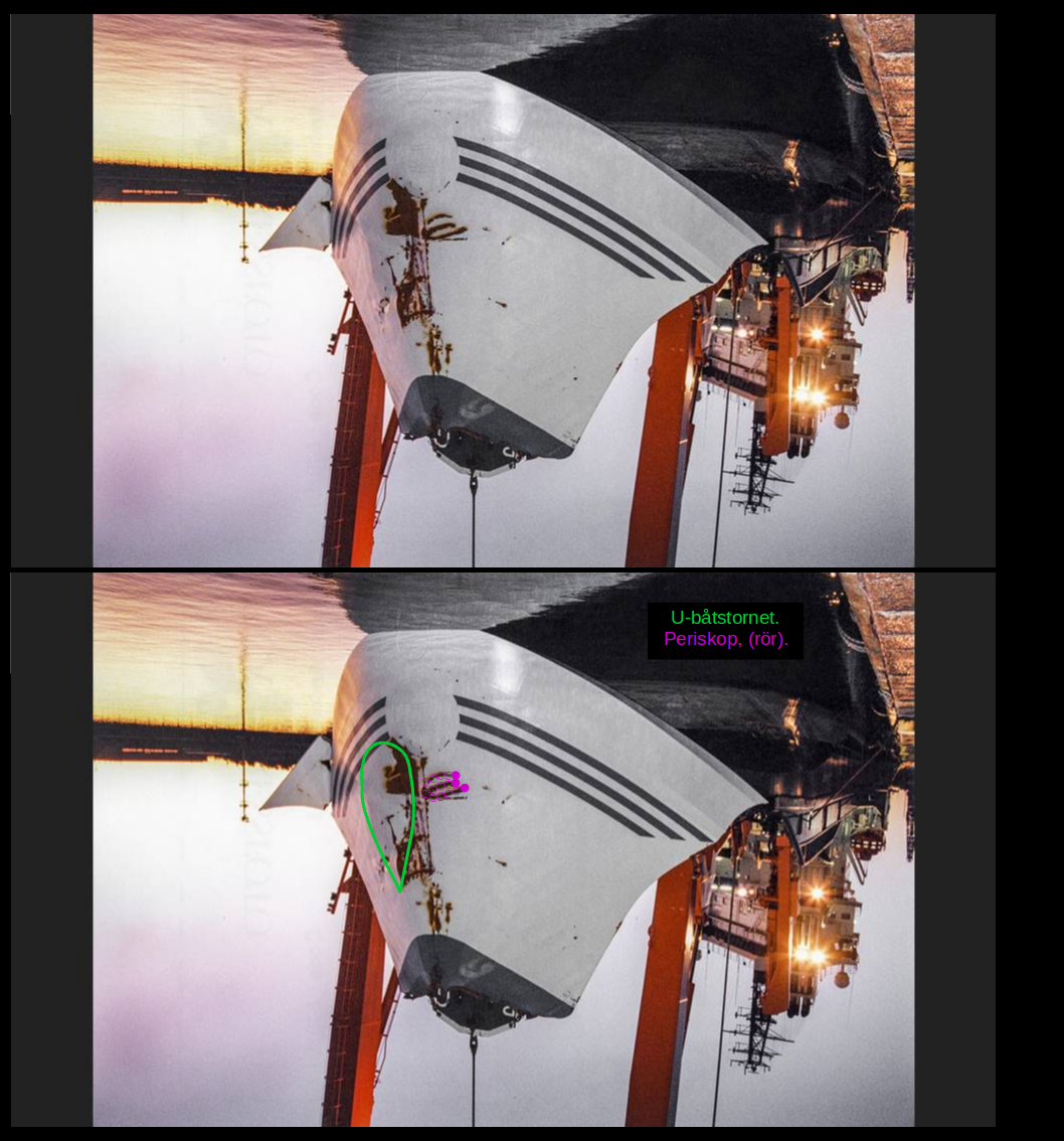 MS Estonia hit a submarine